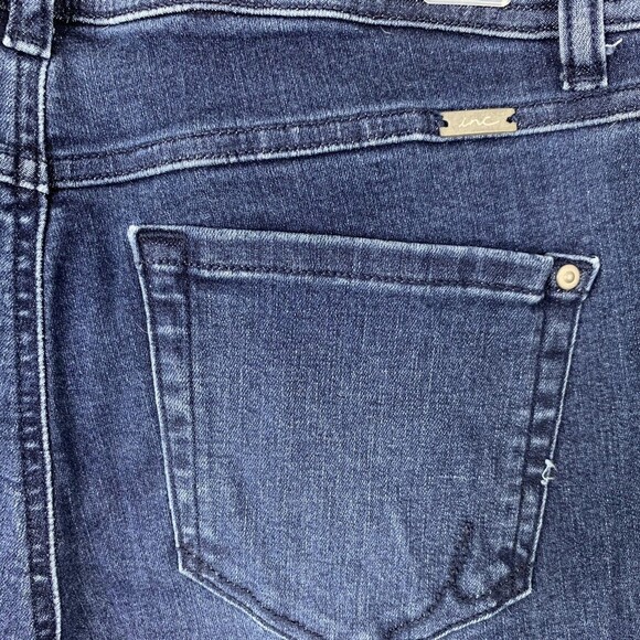 Inc.  Skinny Leg Jeans Women 6 Side Stripe Frayed Hems Whiskering - Picture 9 of 11